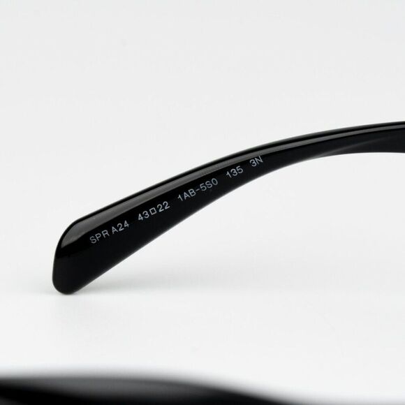 NEW Prada PRA24S 1AB5S0 Black Dark Grey Round Unisex Sunglasses 0PR A24S - Picture 13 of 15